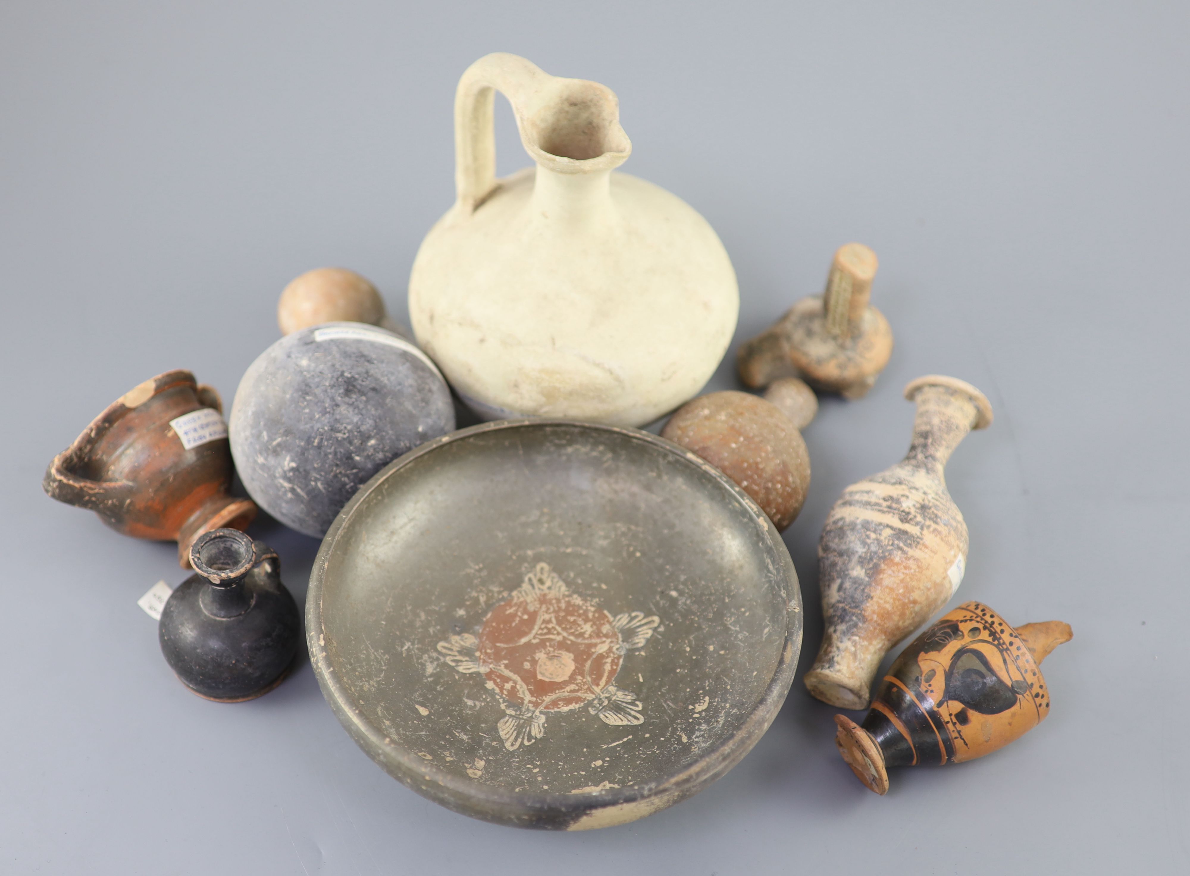 A group of Ancient Greek pottery vessels, Attic and Apulia, 4th-5th century BC, Provenance - A. T. Arber-Cooke
